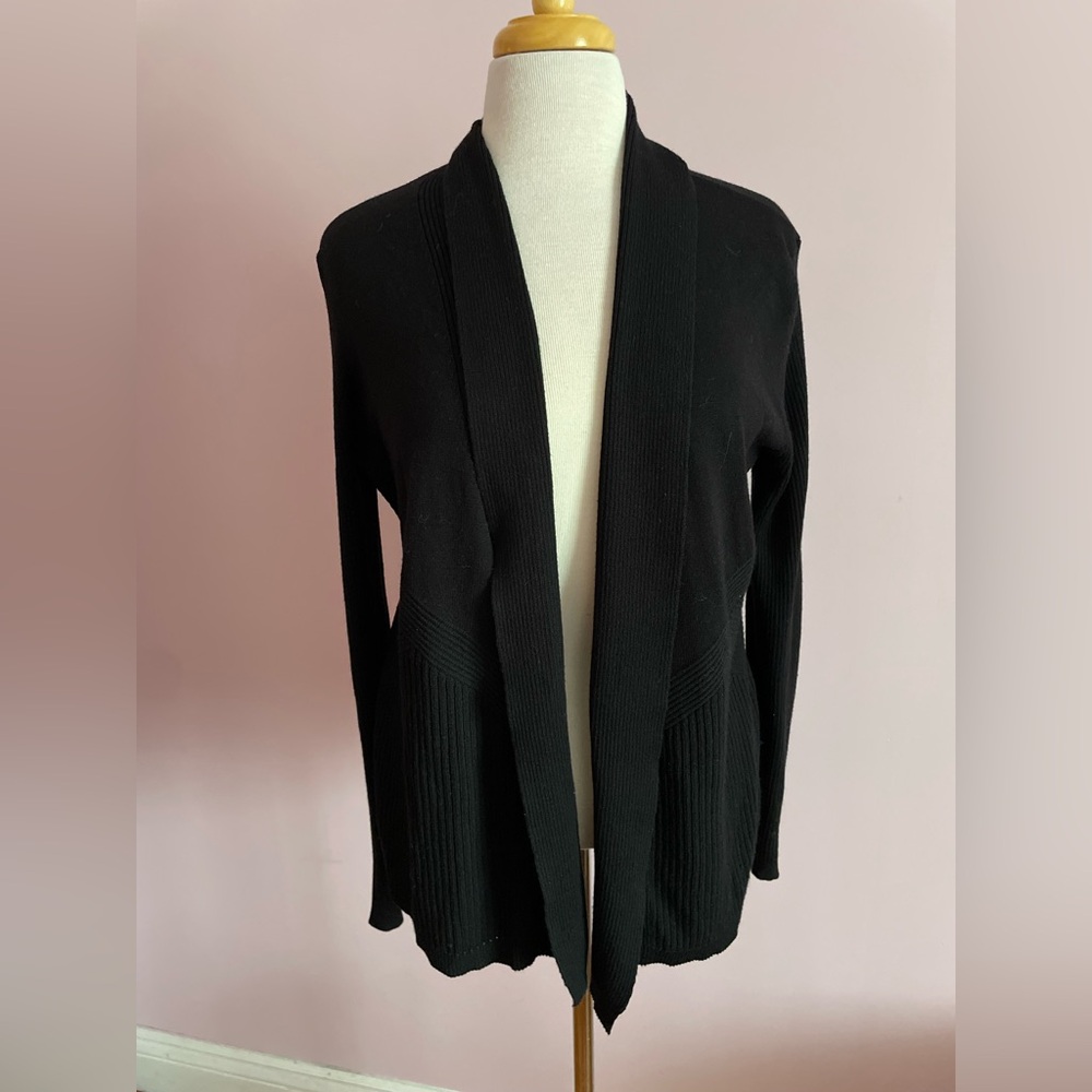 Verve Ami Black Cardigan Sweater Classic Knit